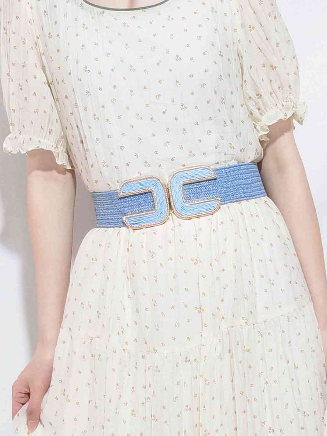 Wide Braid Belt - belt - Cream - Bella Bourget