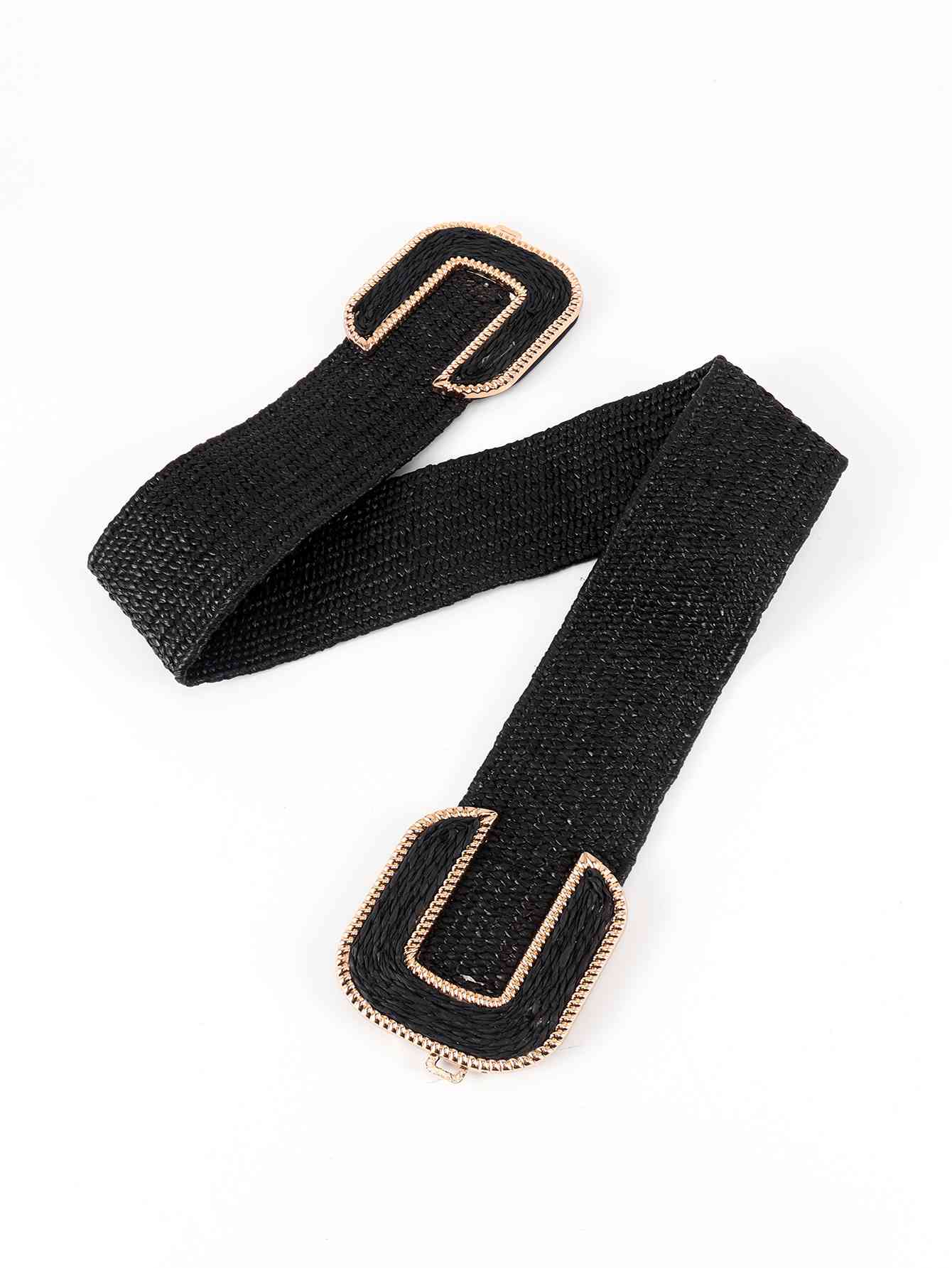 Wide Braid Belt - belt - Black - Bella Bourget