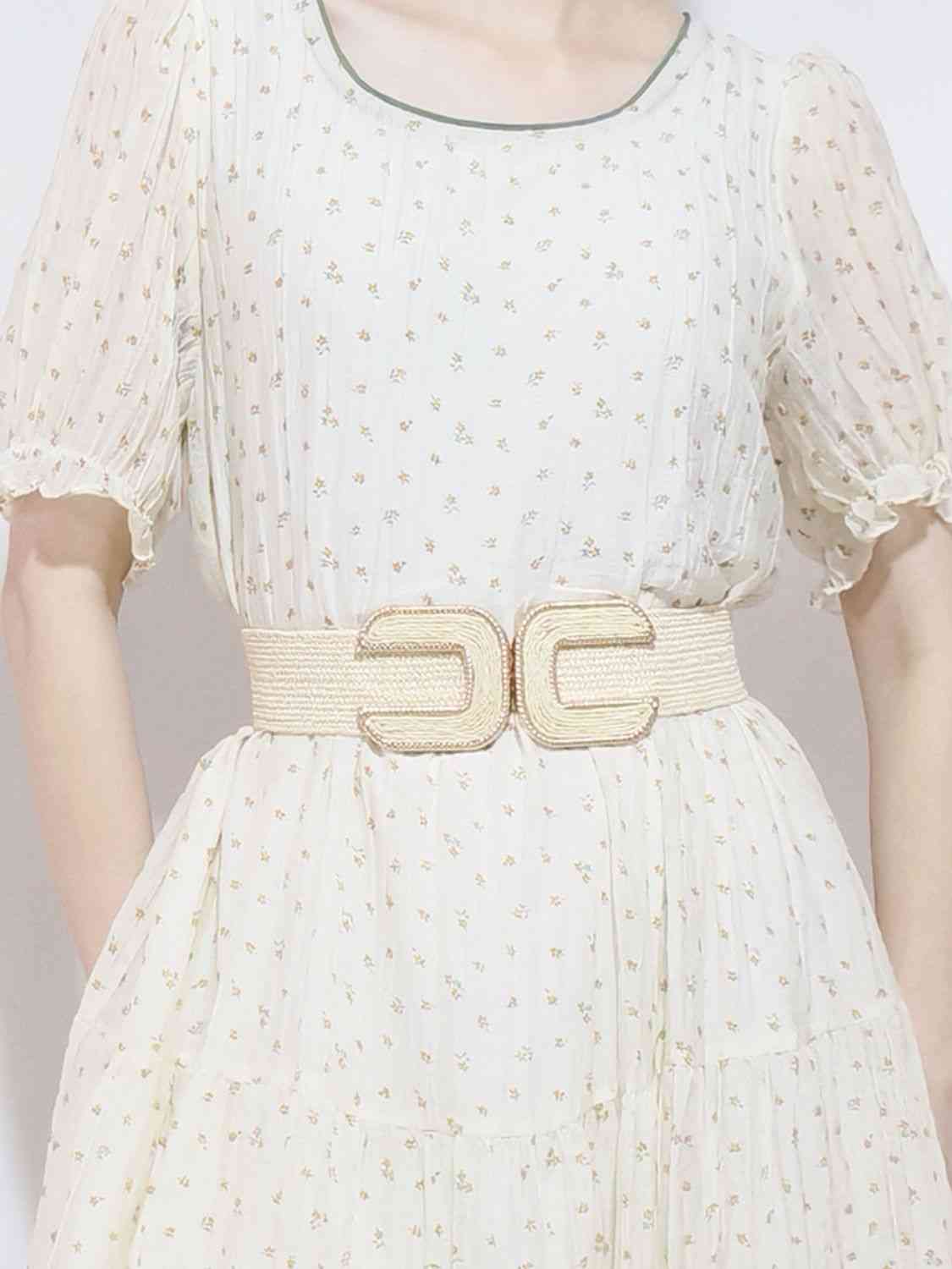 Wide Braid Belt - belt - Tan - Bella Bourget