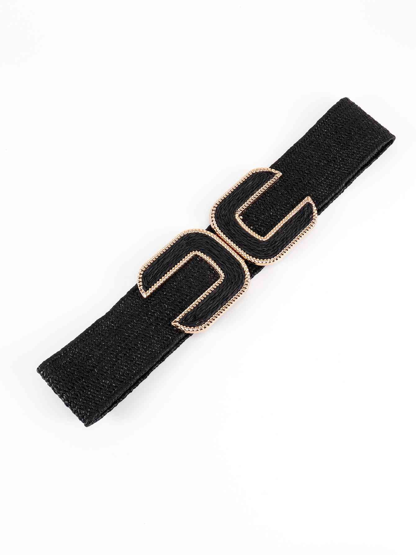 Wide Braid Belt - belt - Black - Bella Bourget