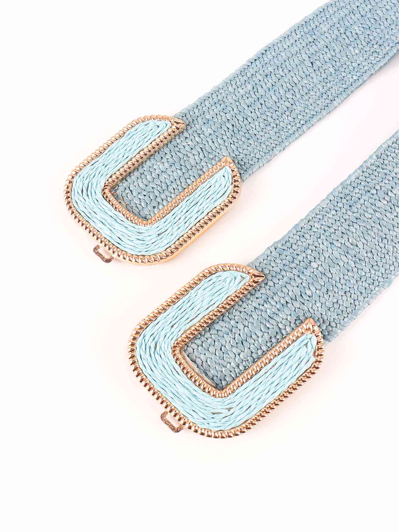 Wide Braid Belt - belt - Pastel Blue - Bella Bourget