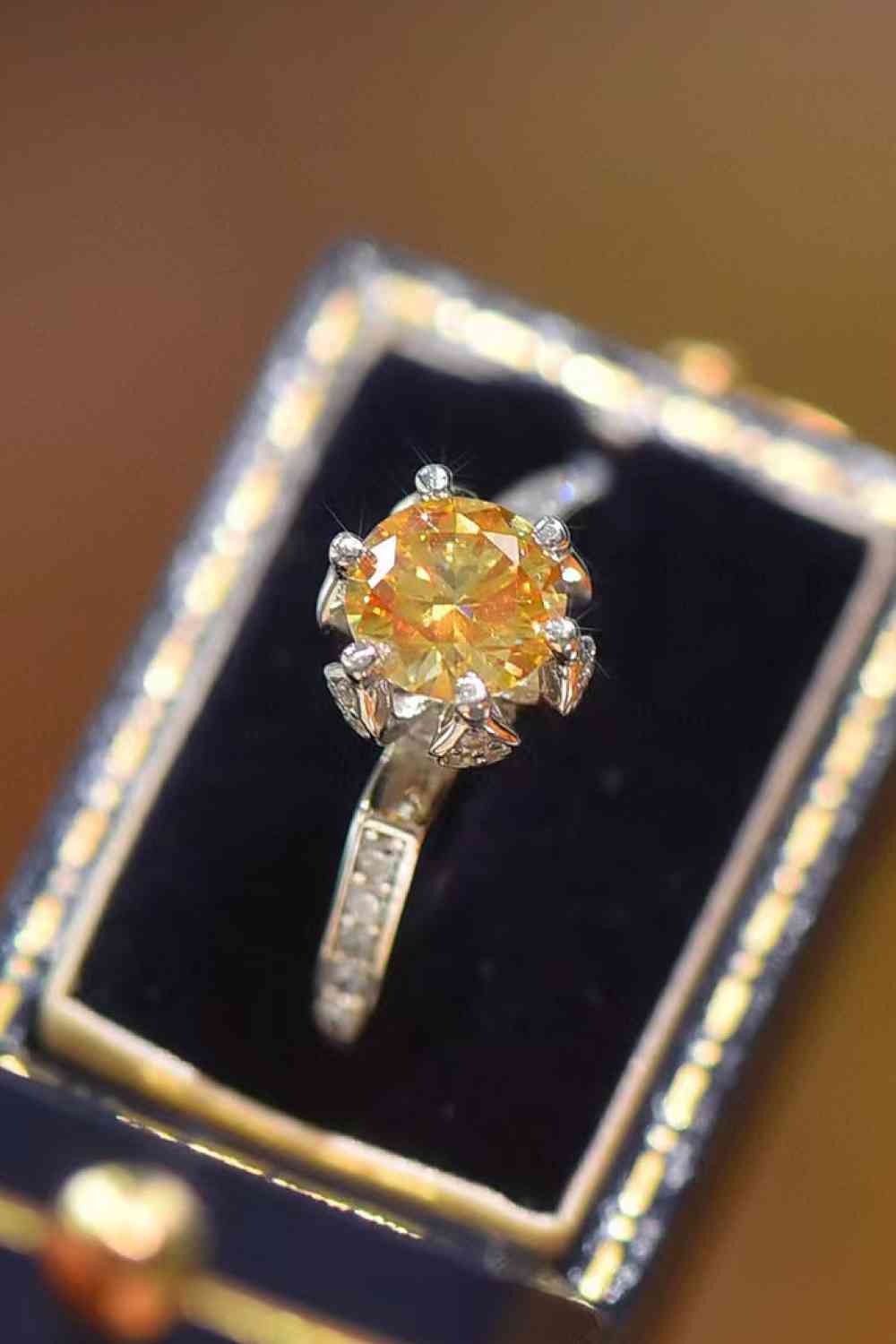 You're My Lover 2 Carat Moissanite Ring - Ring - Yellow - Bella Bourget