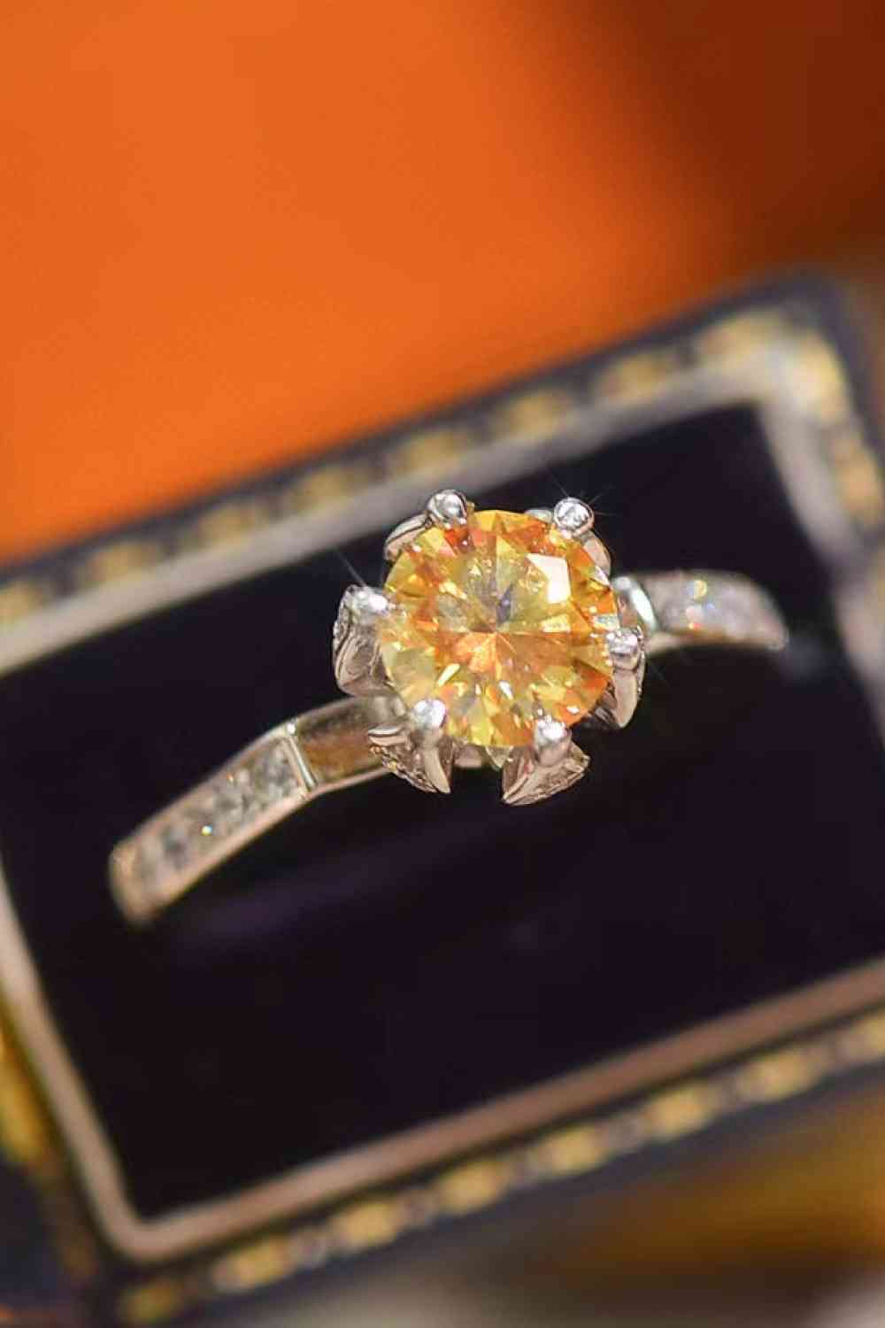 You're My Lover 2 Carat Moissanite Ring - Ring - Yellow - Bella Bourget