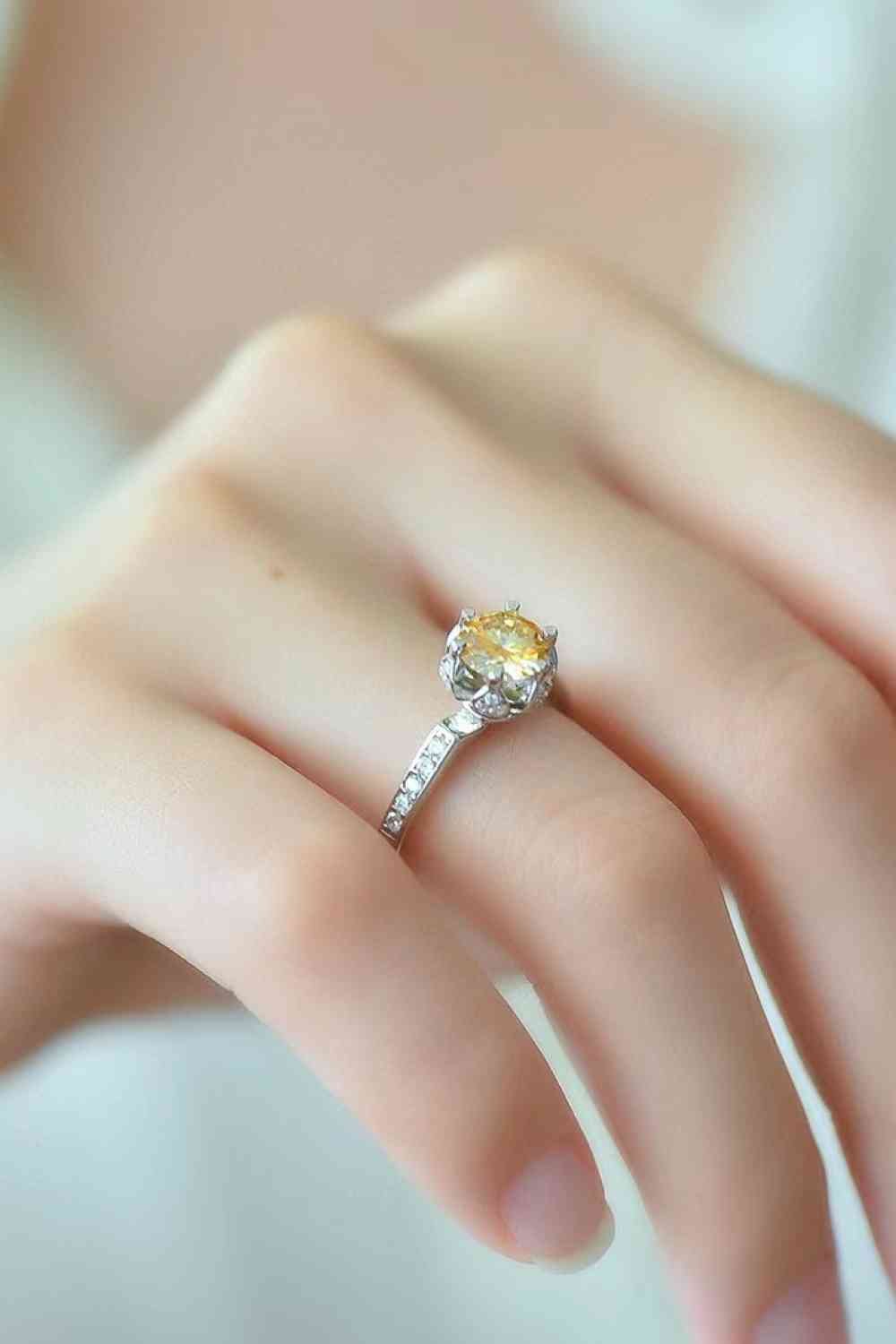 You're My Lover 2 Carat Moissanite Ring - Ring - Yellow - Bella Bourget