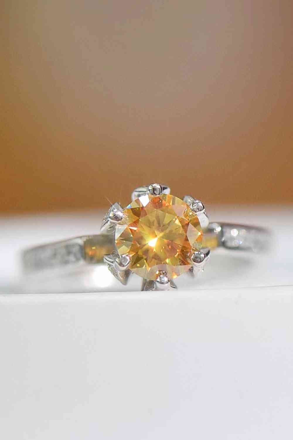 You're My Lover 2 Carat Moissanite Ring - Ring - Yellow - Bella Bourget