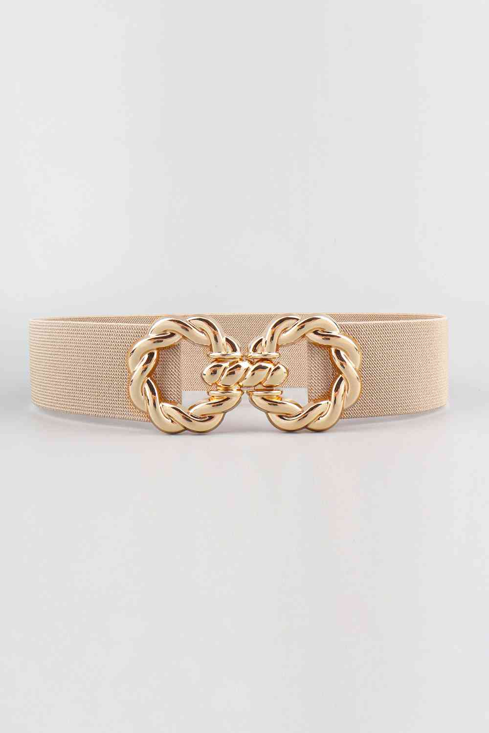 Zinc Alloy Buckle Elastic Belt - belt - Sand - Bella Bourget