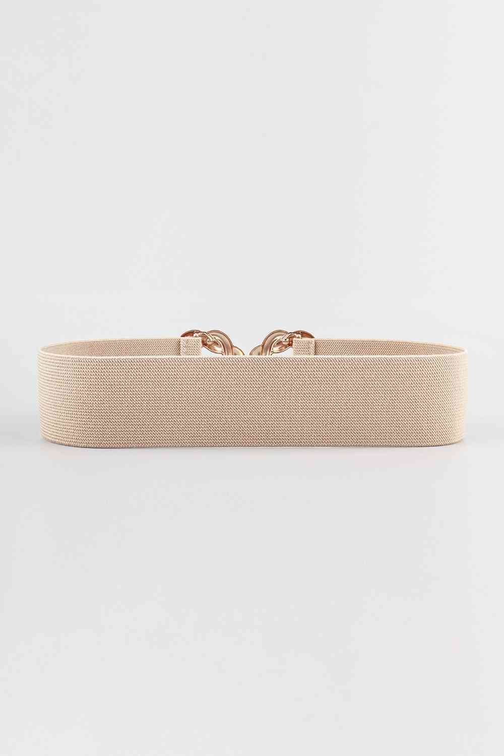 Zinc Alloy Buckle Elastic Belt - belt - Sand - Bella Bourget