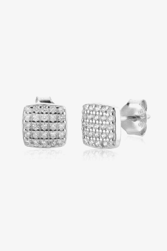 Zircon Stud Earrings - Earrings - Silver - Bella Bourget