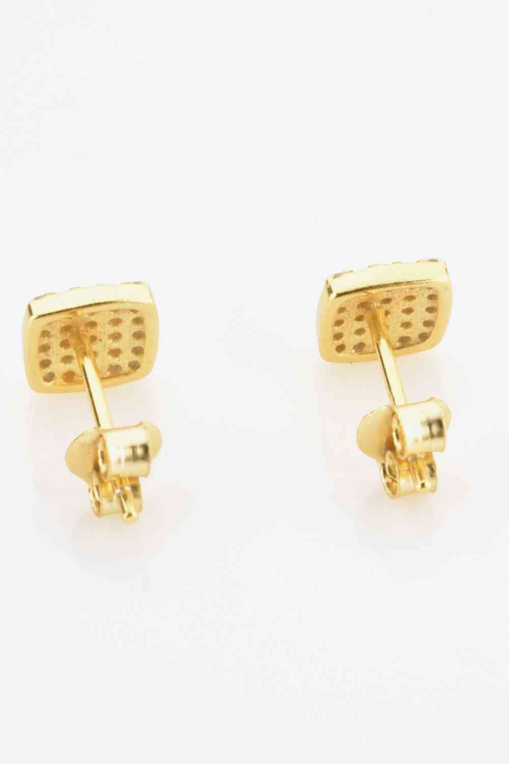 Zircon Stud Earrings - Earrings - Gold - Bella Bourget