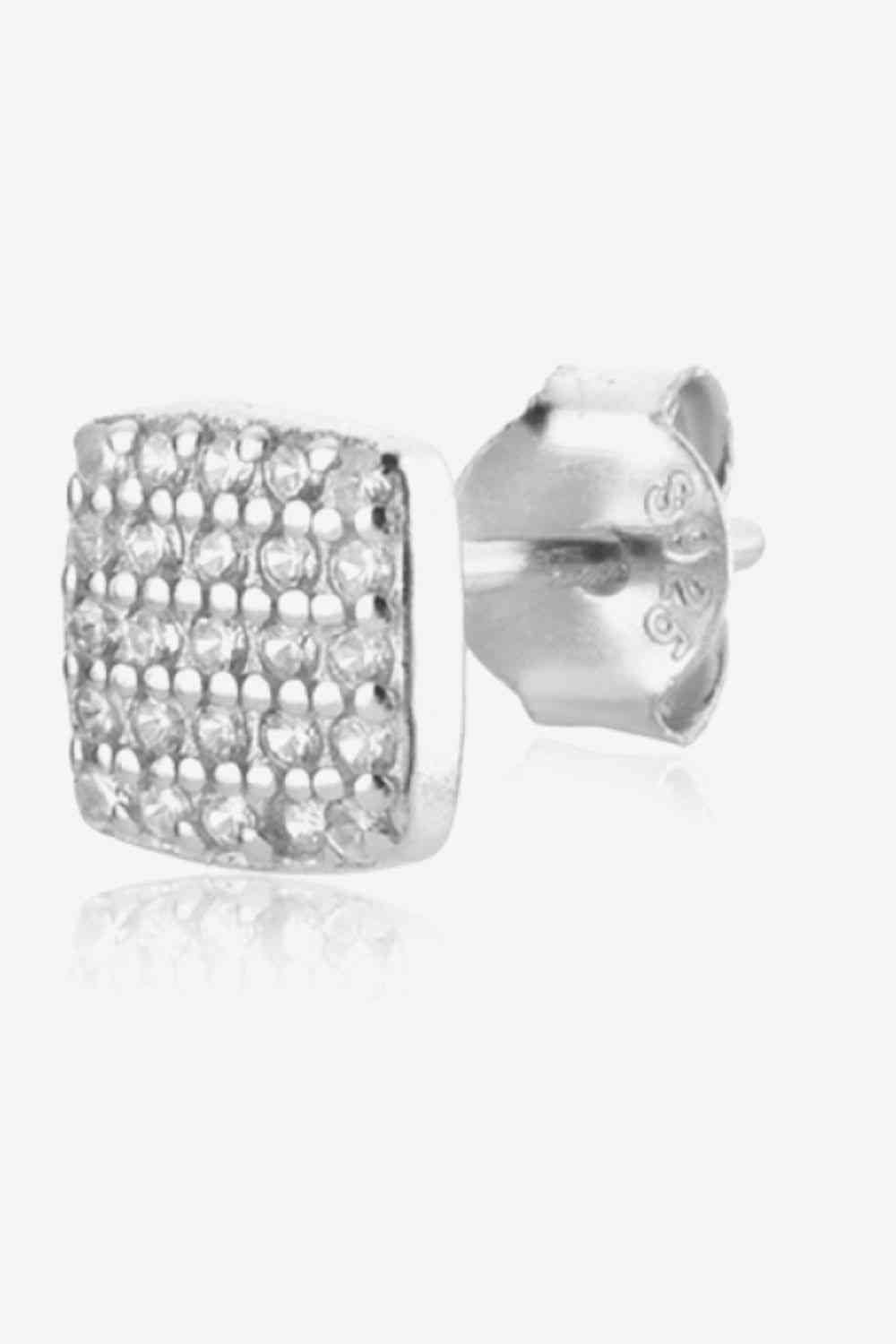 Zircon Stud Earrings - Earrings - Silver - Bella Bourget