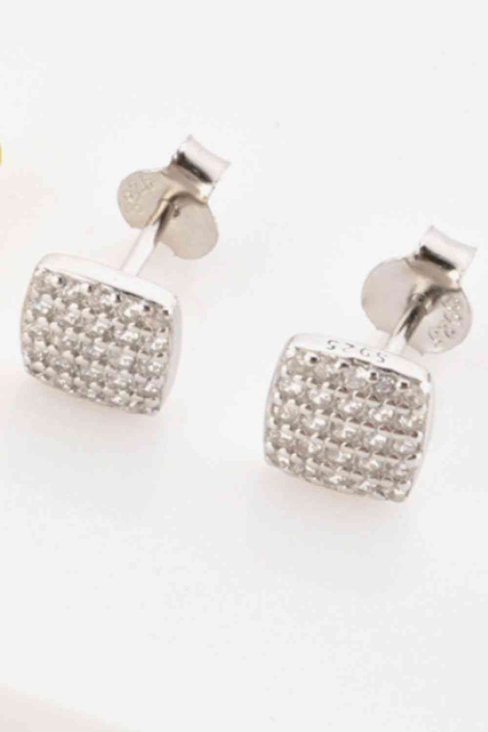 Zircon Stud Earrings - Earrings - Silver - Bella Bourget